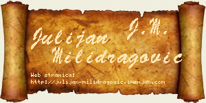Julijan Milidragović vizit kartica